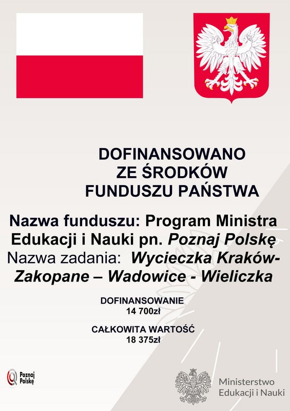 Dofinansowanie wycieczki